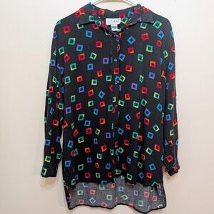 Colorful Geometric Patterned Shirt